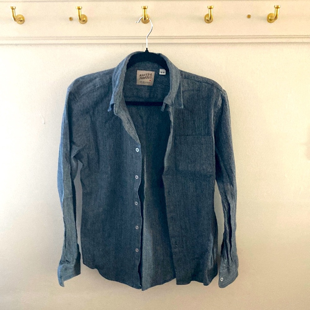 Naked & Famous Denim Hand-Dyed Twill Button Down Shirt